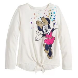 Disney’s Minnie Mouse Girls Tie Front Graphic Tee by Jumping Beans®